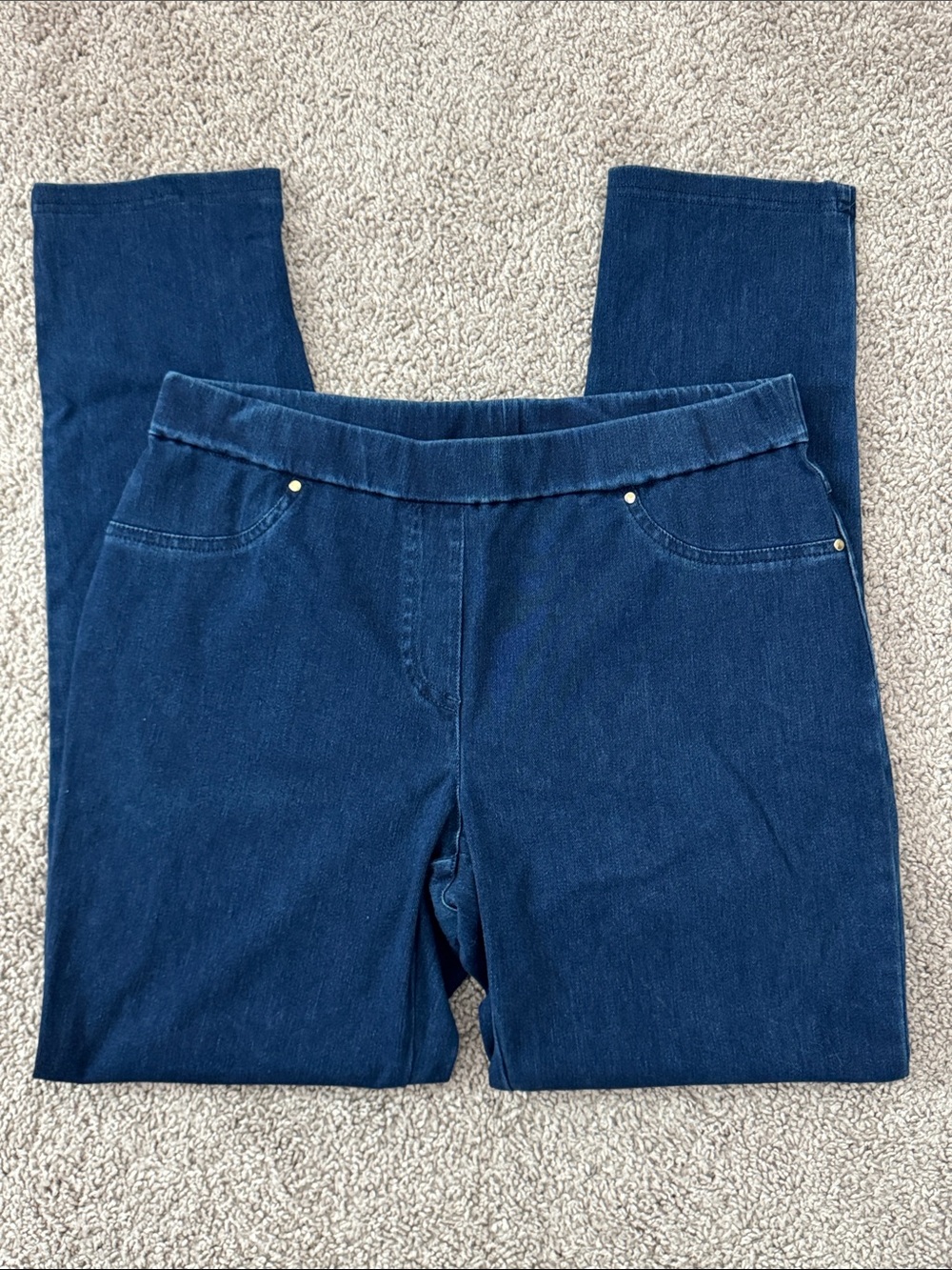 Ruby Rd. Navy Pull-On Jeans - Picture 5 of 7